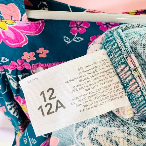 Carters size 12 girls floral blouse - Picture 5 of 5